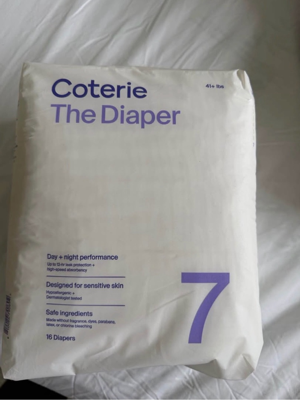Coterie size 7 diapers-1 pack